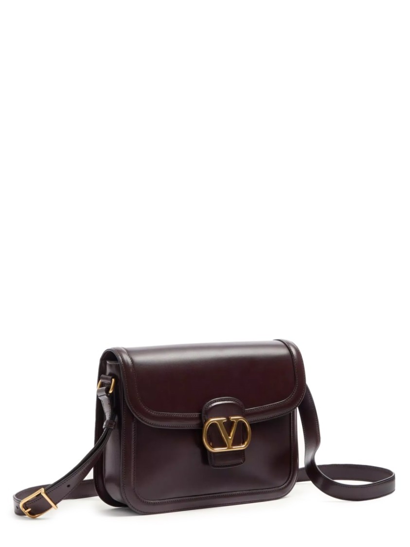 Valentino Garavani 9to5 Leather Shoulder Bag With Vlogo Signature Closure