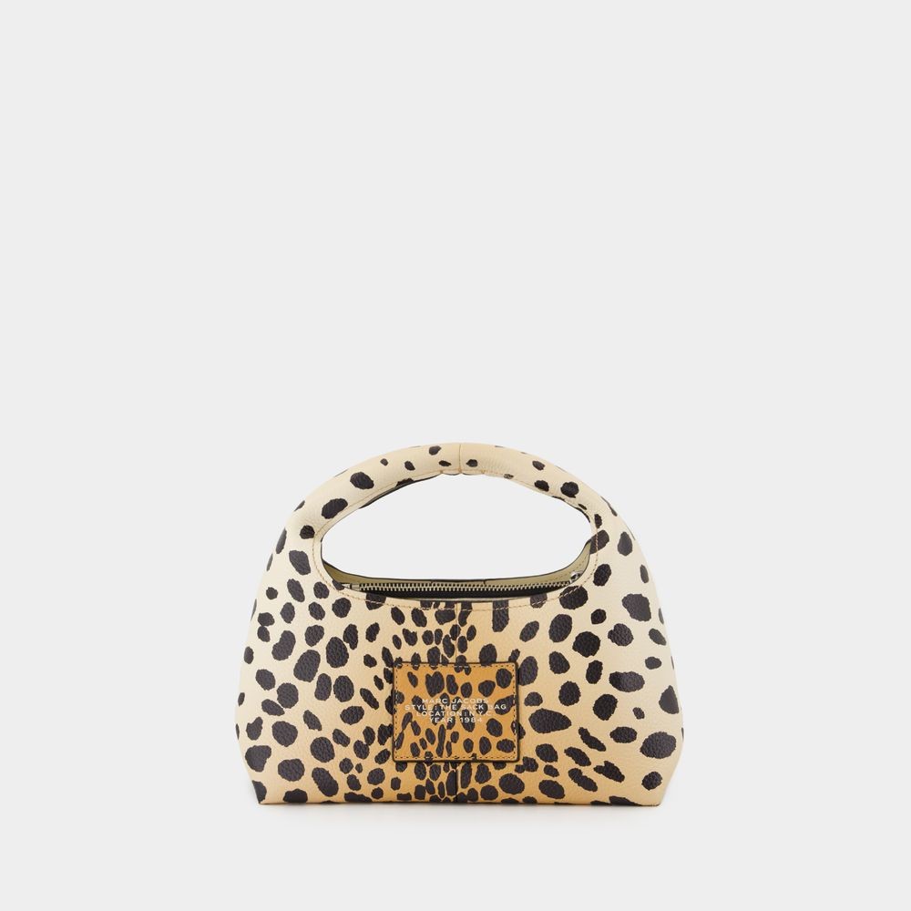 Marc Jacobs The Sack Mini Leopard-print Leather Top Handle Bag In Yellow
