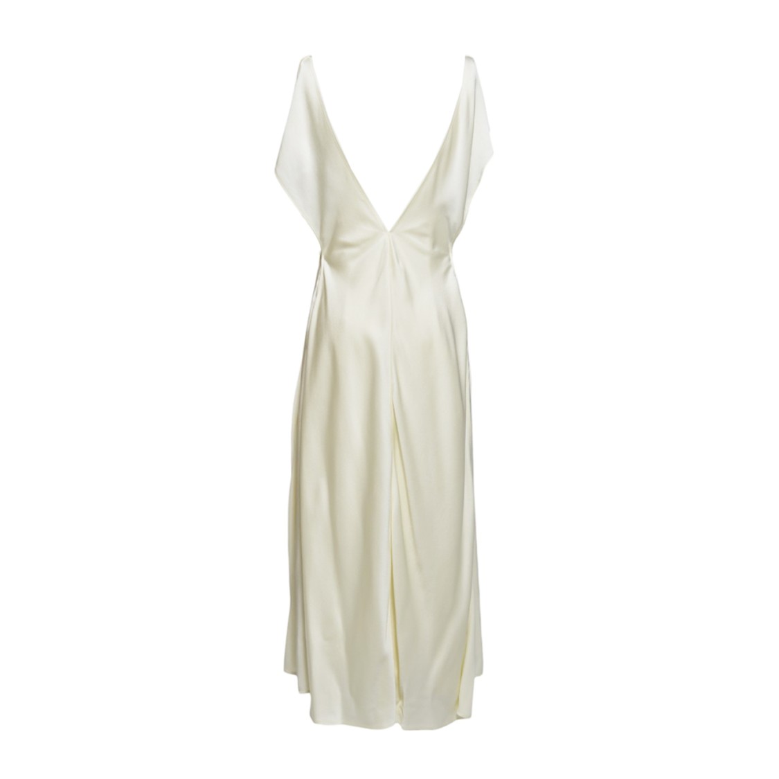 オールインワン・サロペット Jil Sander Long Cream Satin V-Neck Dress Jil Sander Long Cream Satin V-neck Dress In Neutrals | ModeSens