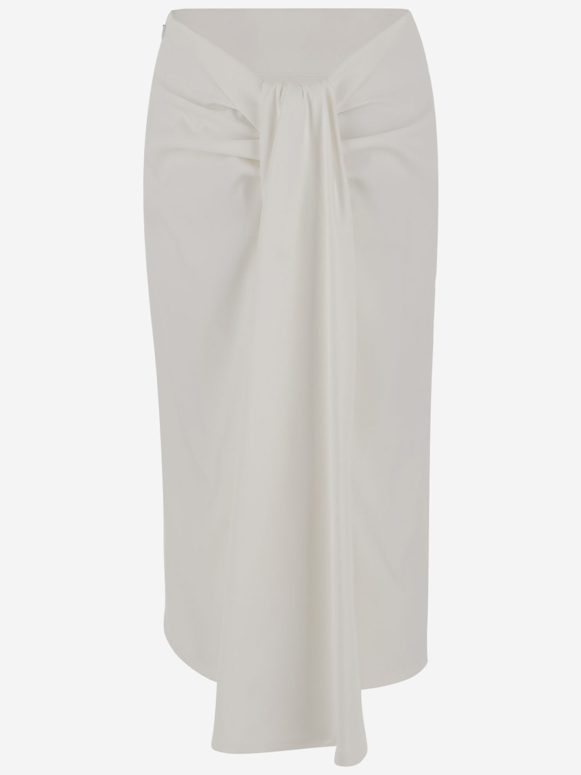 Shop Jacquemus Sablier Skirt In White