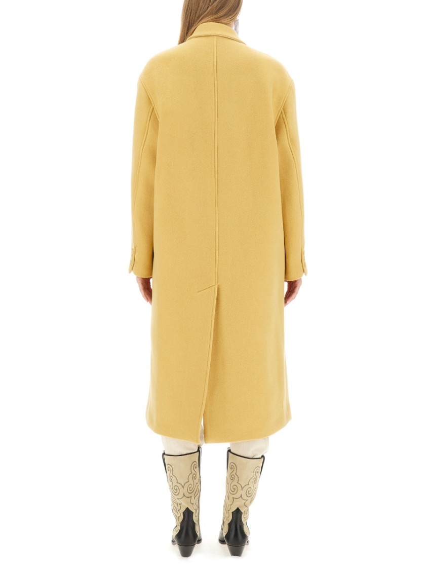 Isabel Marant Mustard Wool Blend Theodore Coat In Yellow
