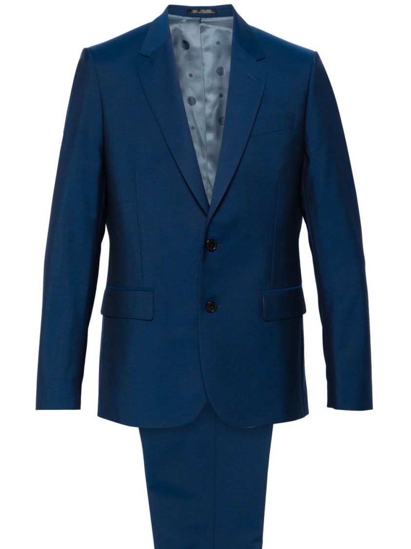 PAUL SMITH PAUL SMITH TAILORED BLUE SUIT IN WOOL-MOHAIR BLEND