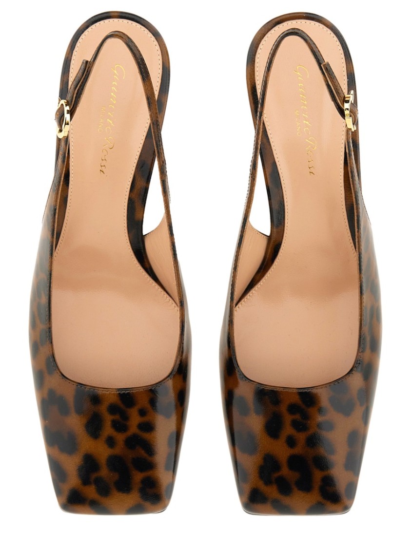 Gianvito Rossi Christina Sling 55mm Animal-print Pumps In Brown