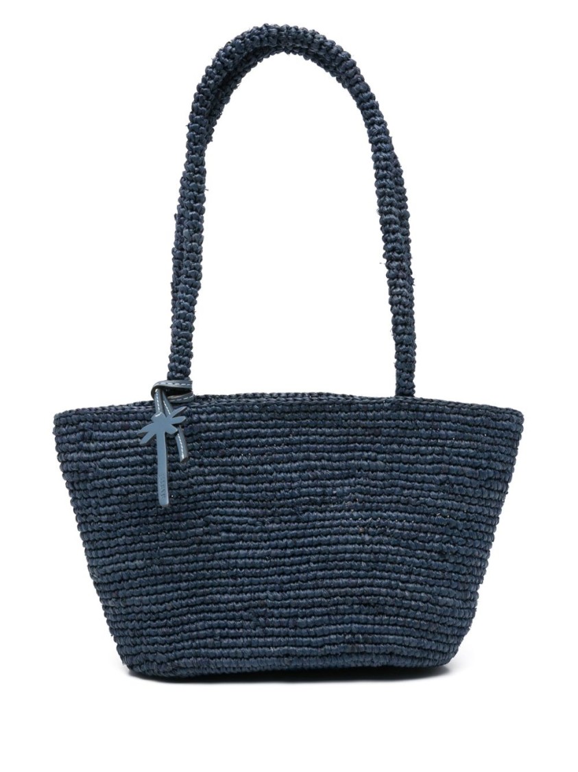 Manebi Woven Raffia Shopper Bag With Spacious Design