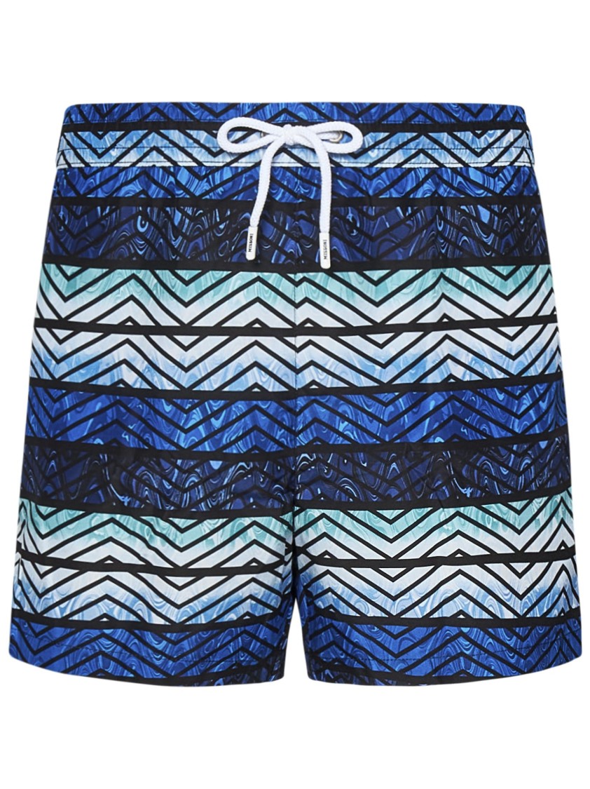 Missoni Striking Blue Degradé Striped Swimsuit