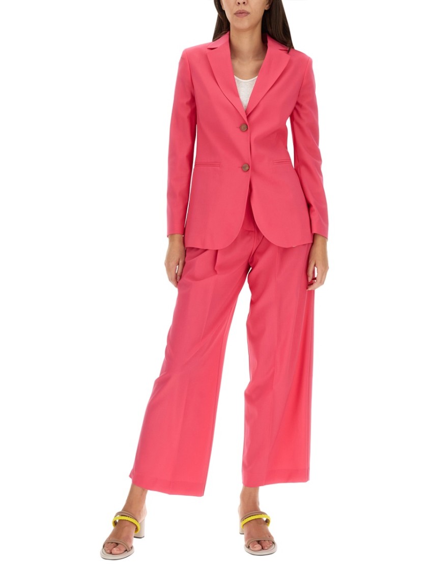 Alysi Pleat Detailed Straight-leg Trousers In Pink