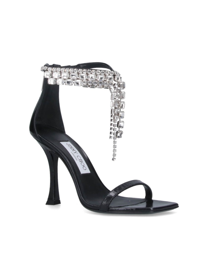 Shop Jimmy Choo "verity 100" Slingback Sandals – Black
