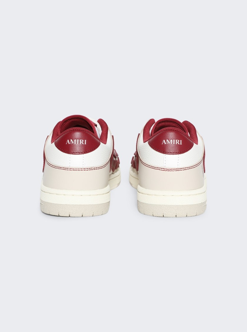 Amiri Skel Low Top Sneakers With Monogram Print In White