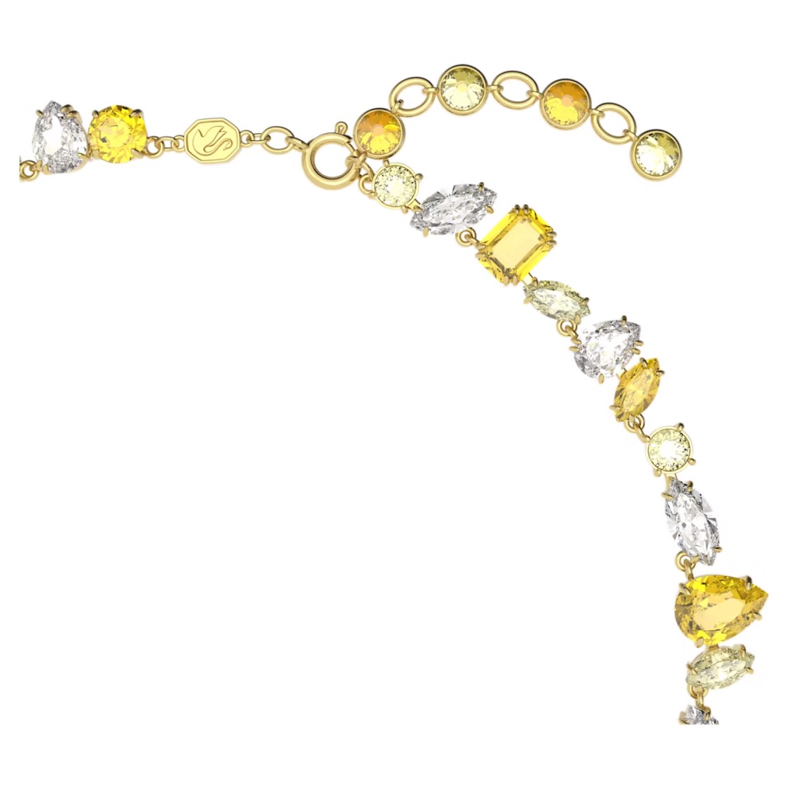Swarovski Gold-tone Plated Necklace With Crystal Arrangement