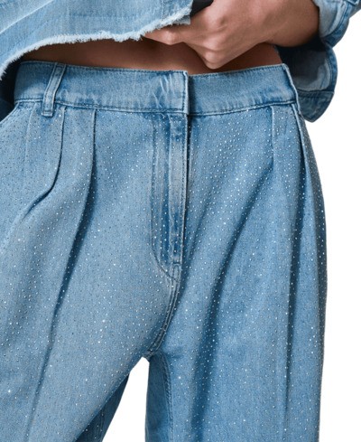 Twinset Actitude Wide Leg Light Denim Trousers