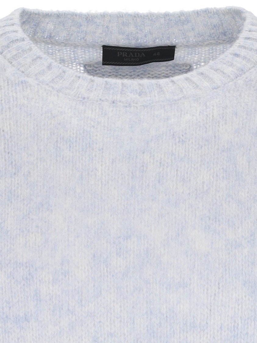 Prada Wool Sweater In Blue