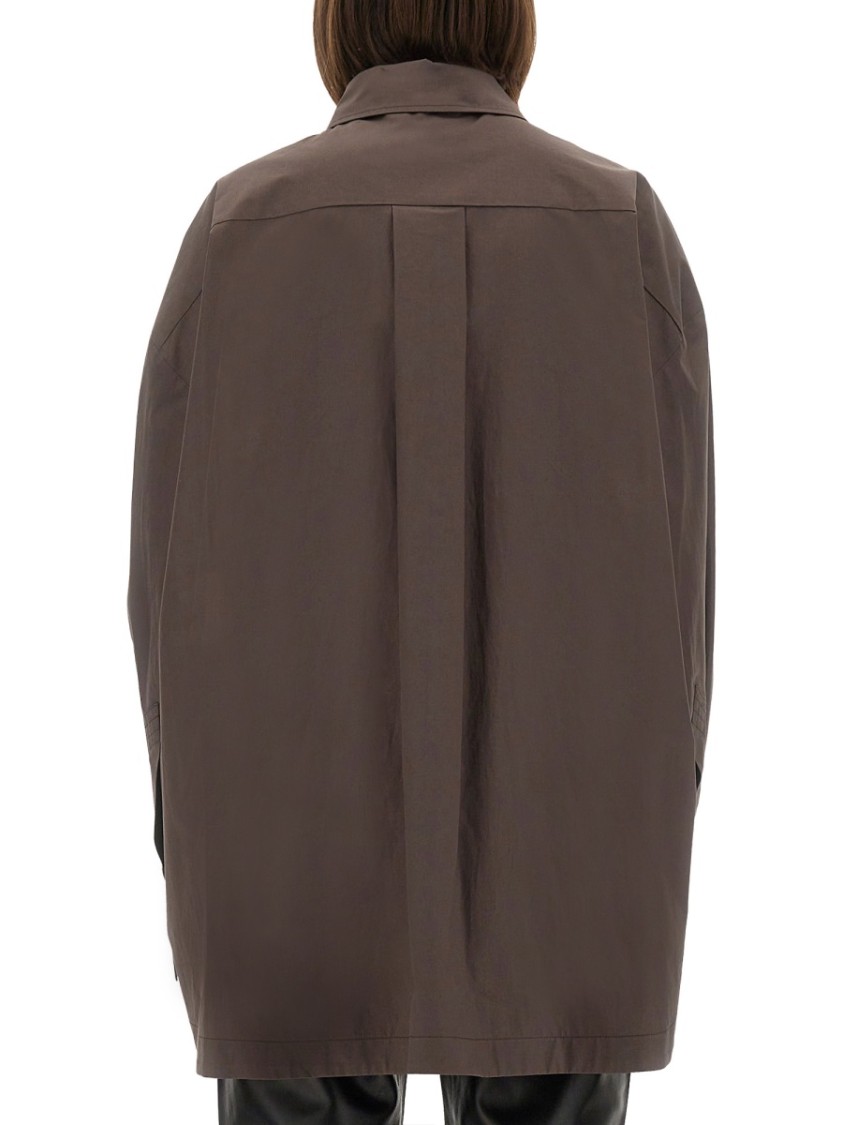 Attico ''diana'' Dark Brown Shirt In Brown