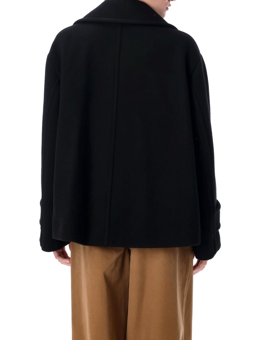 Chloé Oversized Short Coat In Black
