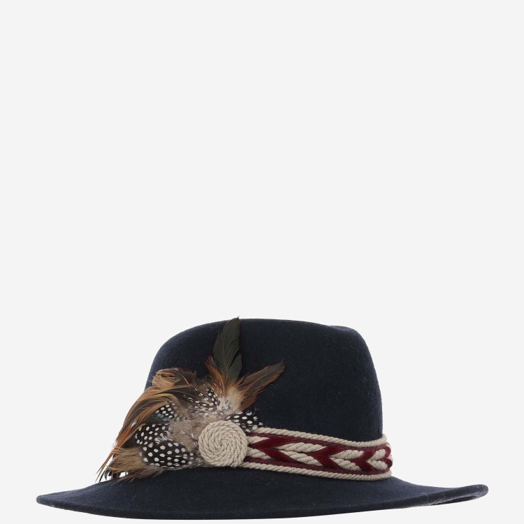 ハット Alexia Alvarez De Toledo Handcrafted Black Wool Hat With Alexia Alvarez De Toledo Handmade Wool Hat With Wide Brim