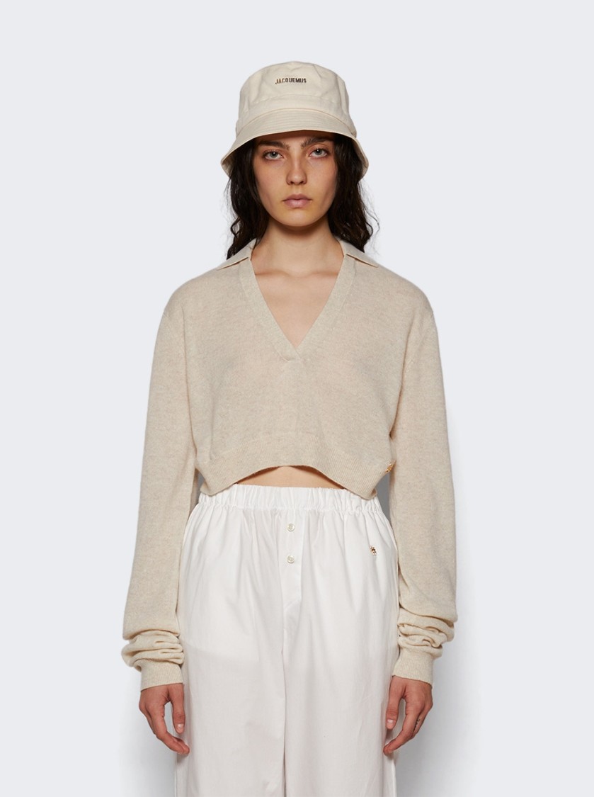 Éterne Eterne Stevie Cashmere Cropped Sweater Oatmeal