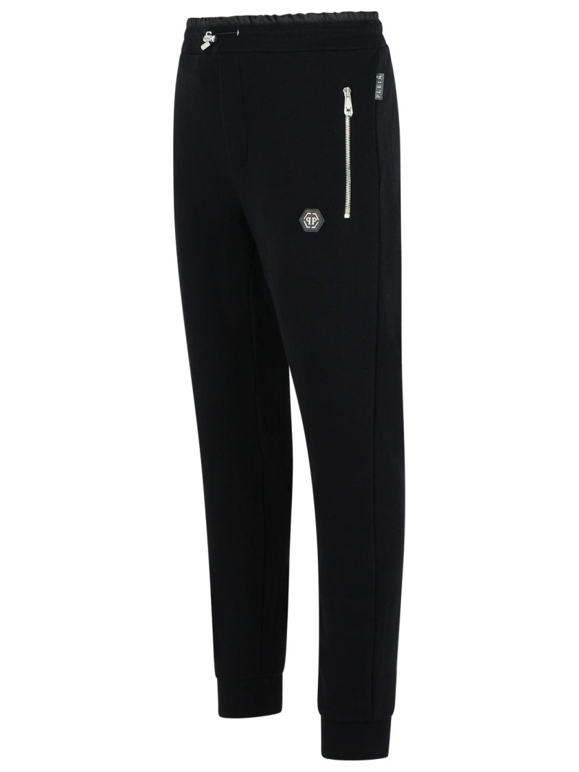 Philipp Plein Jogging Pants Iconic Drawstring Waist In Black