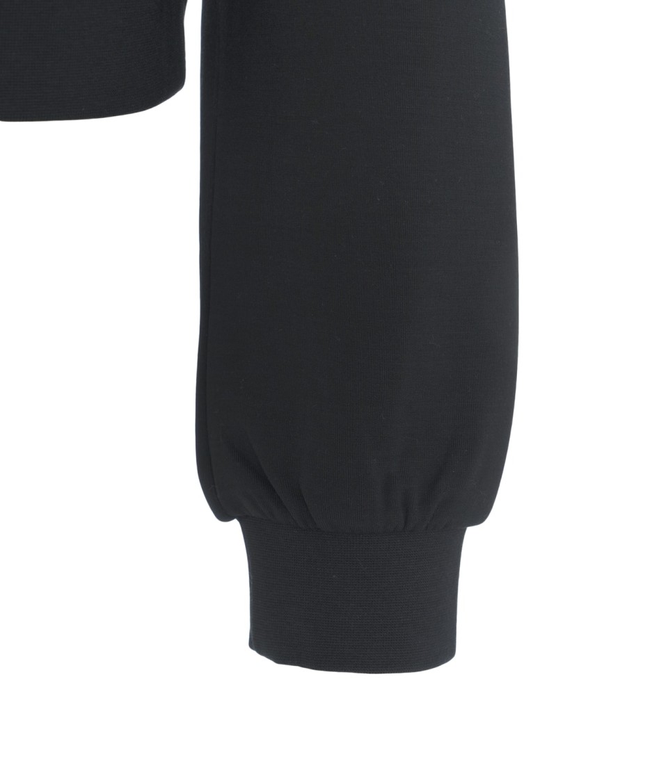 LIU •JO LIU JO CROPPED SWEATSHIRT WITH V-NECKLINE AND BUTTON ACCENTS