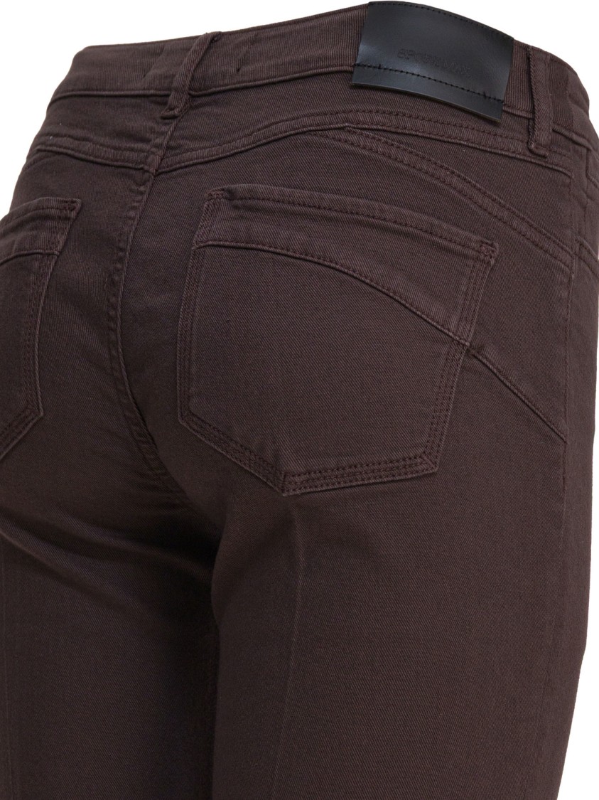 Max Mara Cropped Brown Jeans With Slim Fit In Brown