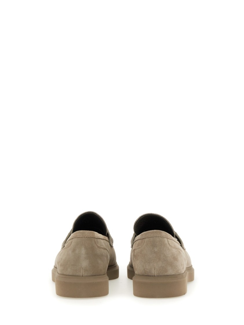 Brunello Cucinelli "penny" Suede Moccasin In Brown
