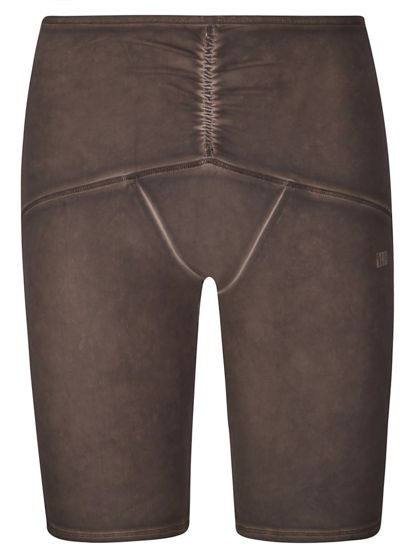 Shop Knwls Low Waisted Over Dyed Jersey Shorts. In Grey