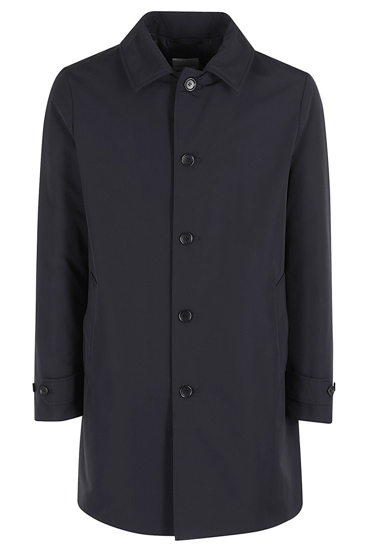 Aspesi Vodka Waterproof Trench Coat In Blue