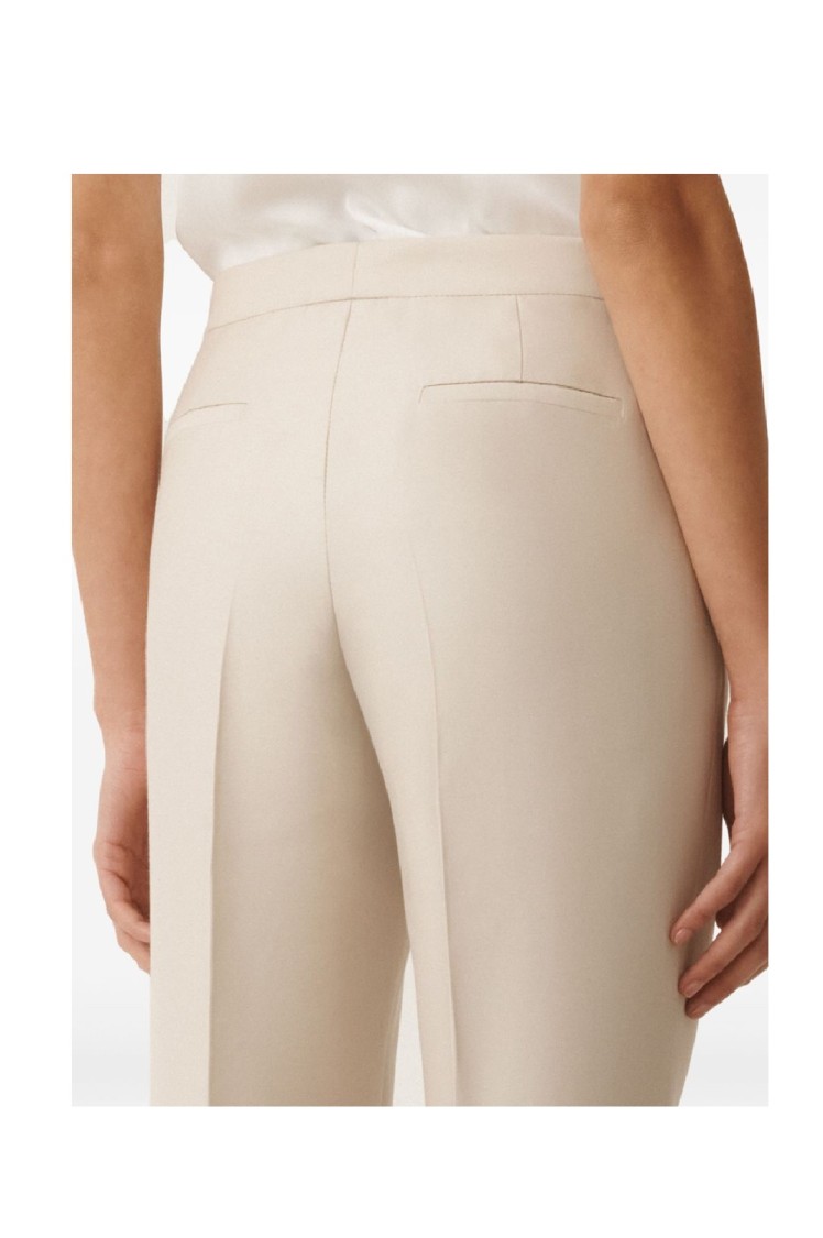 Fabiana Filippi Tailored Straight-leg Pants With Subtle Pleats In Neutrals