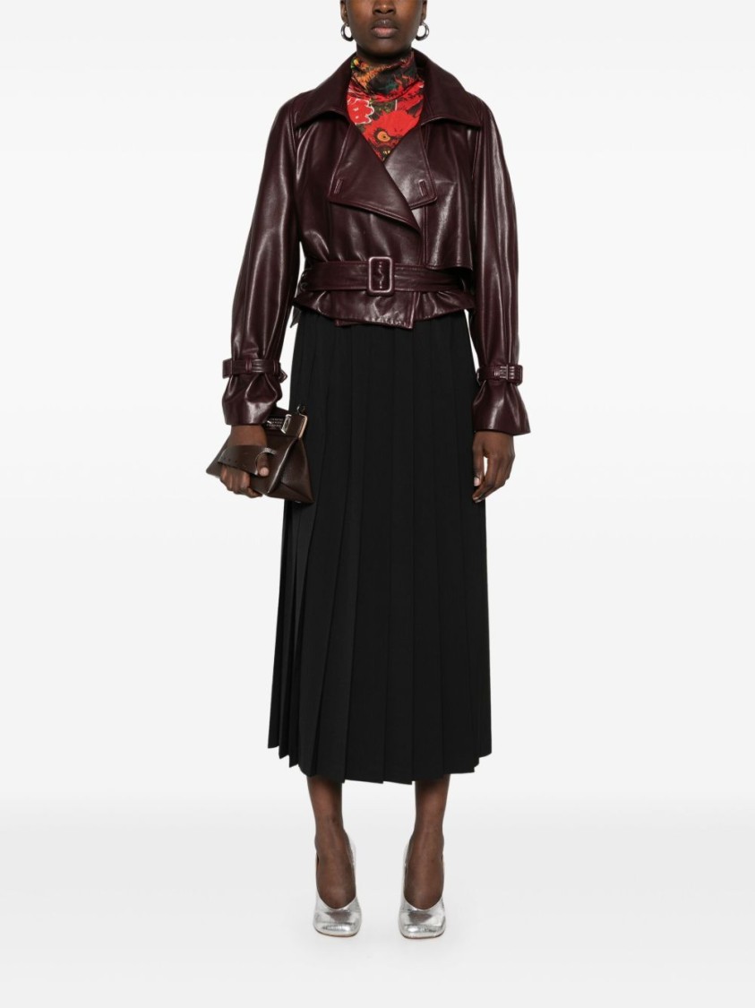 JUNYA WATANABE JUNYA WATANABE PLEATED MIDI SKIRT WITH FLARED DESIGN