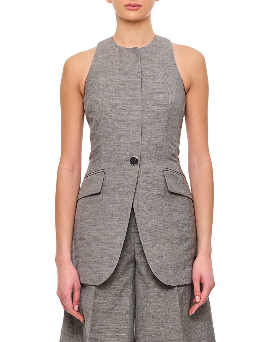 Durazzi Milano Tailored Waistcoat In Grey