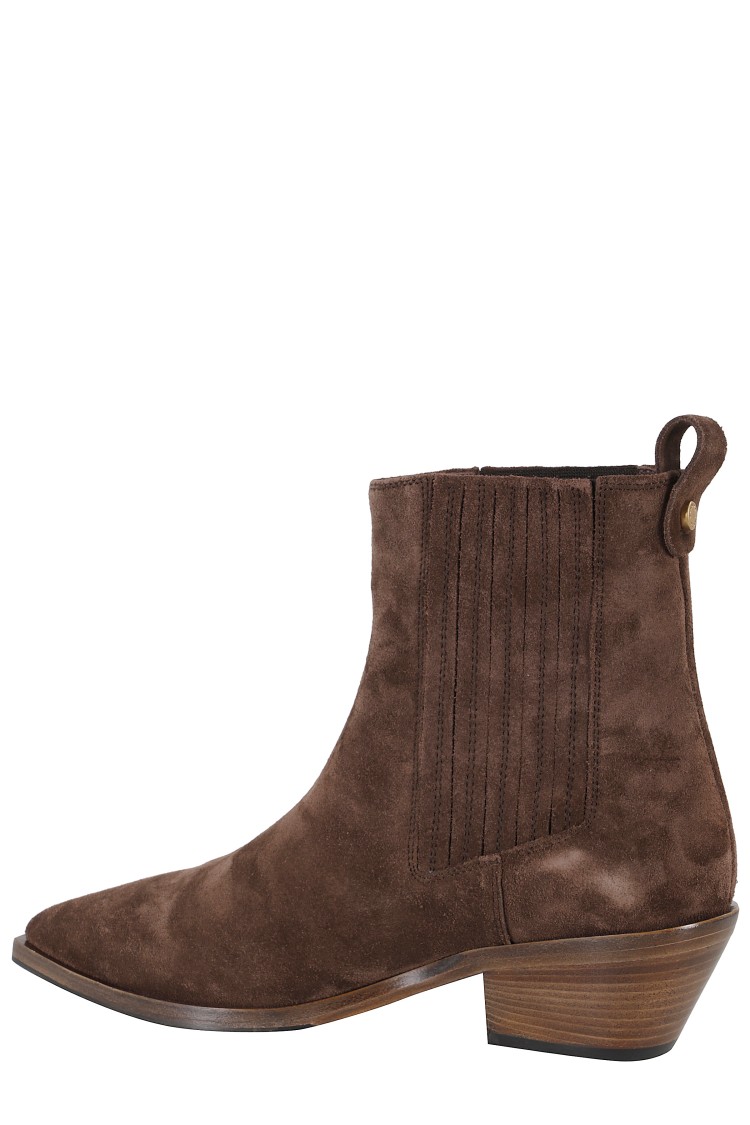 Roberto Festa Aurea Ankle Boots With Suede Upper In Black