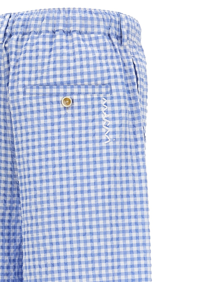 Marni Vichy Bermuda Shorts Bermuda And Short Light Blue In Blue