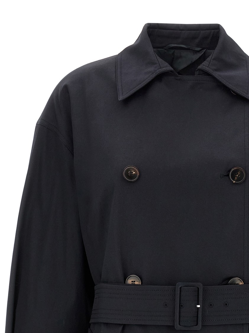 Max Mara Women Rain Trench Coat In Black