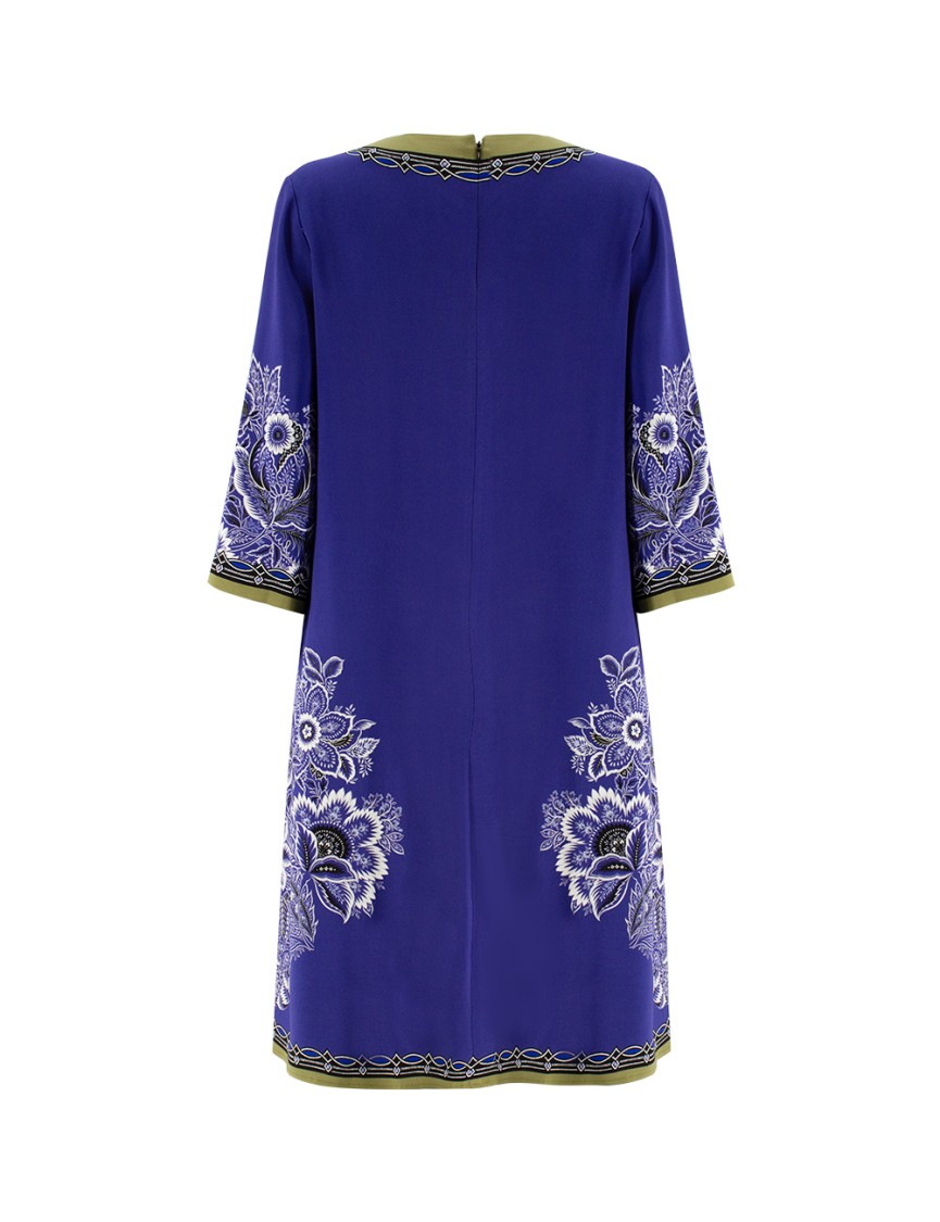 Etro Blue Multicolour Viscose Blend Dress In Blue