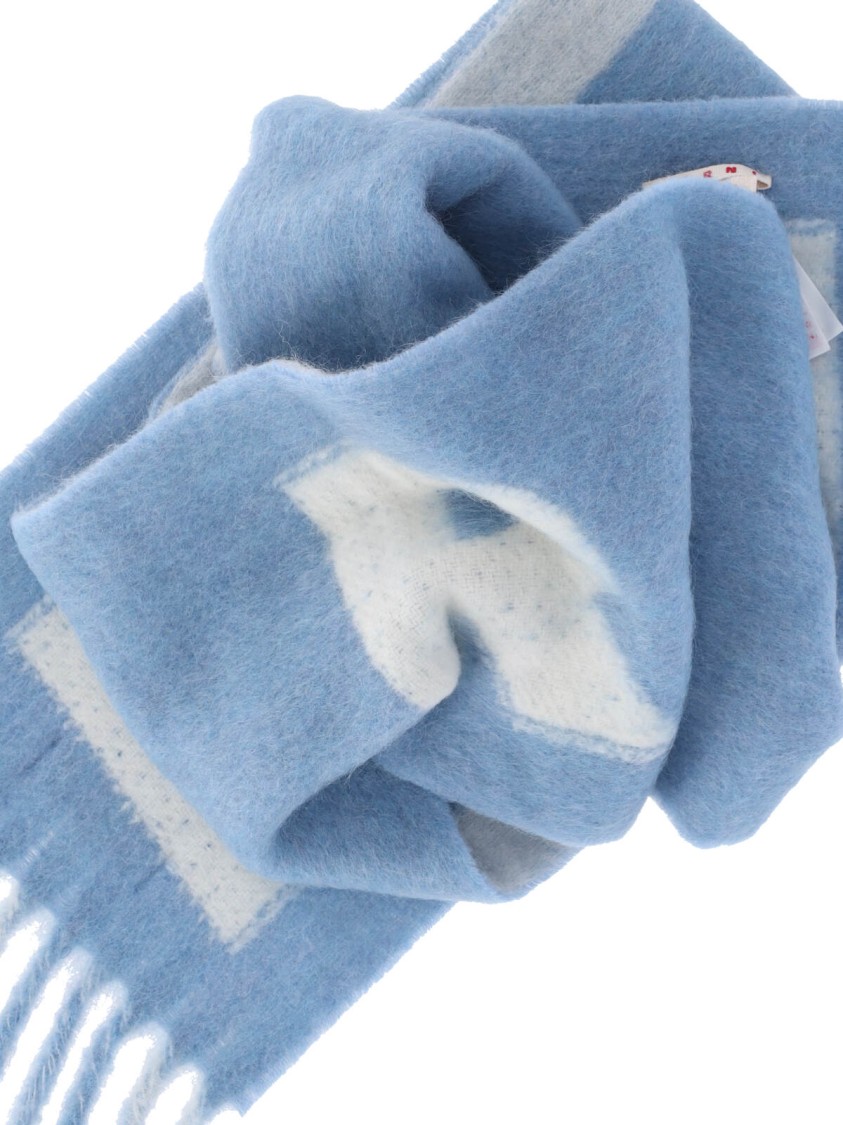Marni Alpaca And Wool Scarf Scarves And Foulards Light Blue