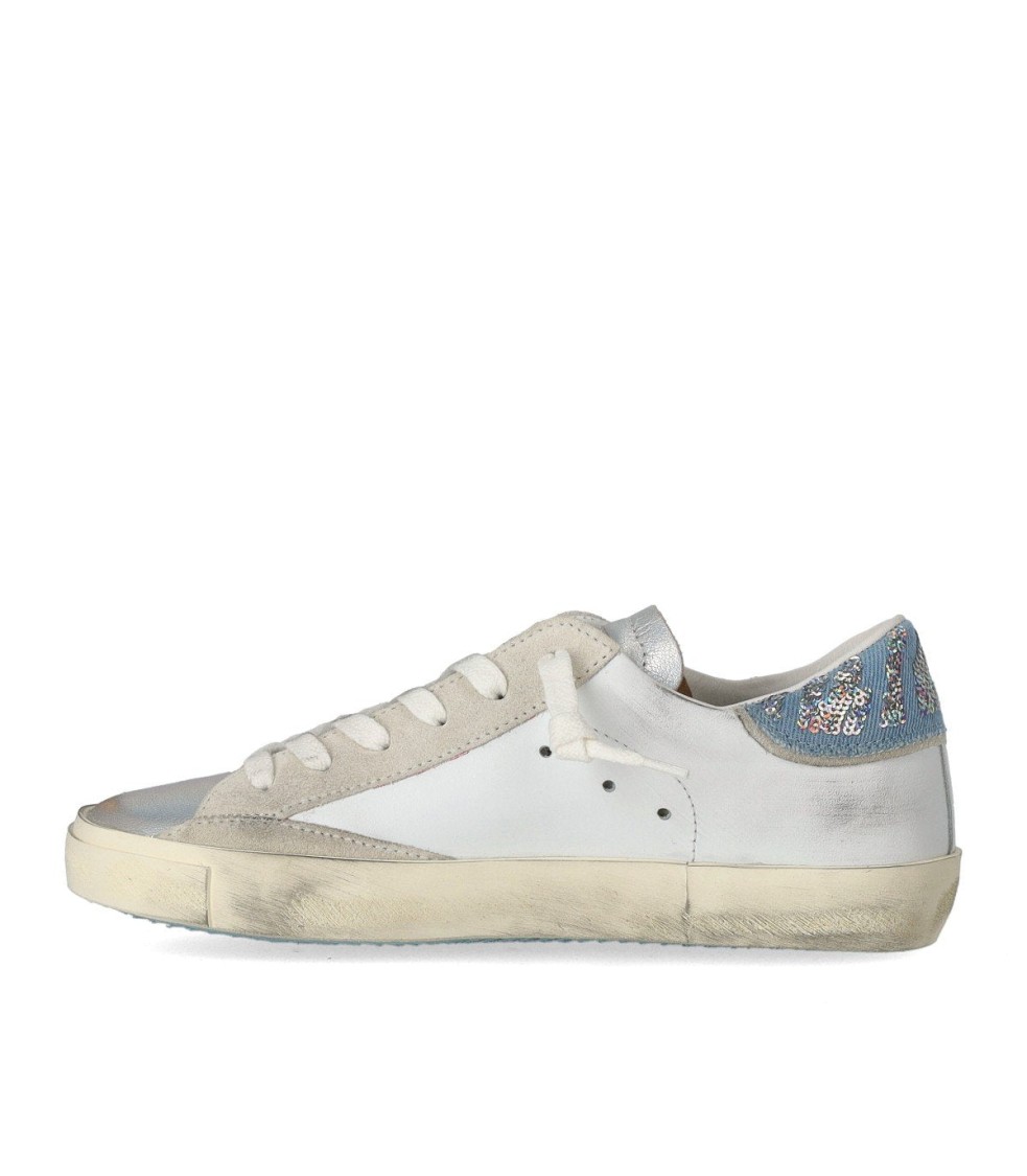 Philippe Model Prsx Metal Sequins White Sneaker In White
