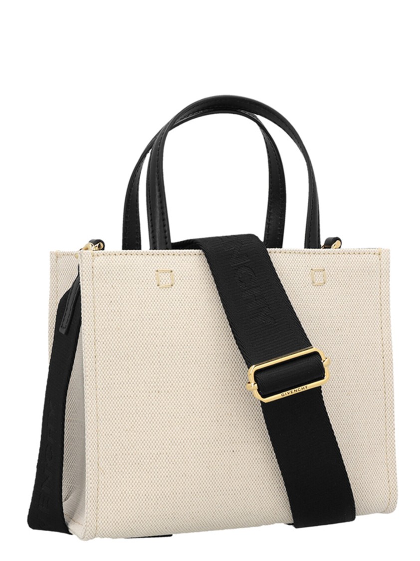 Givenchy Woman Ivory Canvas Mini G-tote Handbag In White