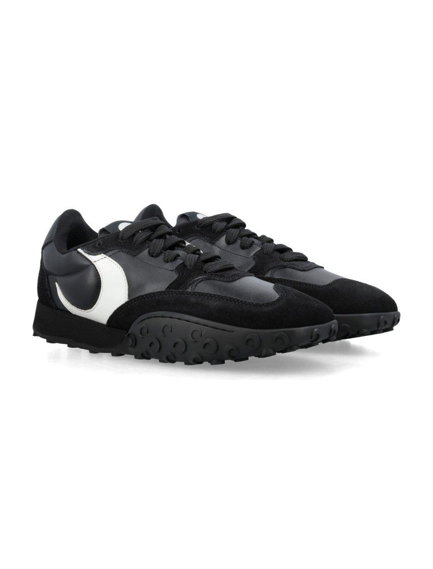 Marine Serre Man Sneakers Black Size 9 Leather