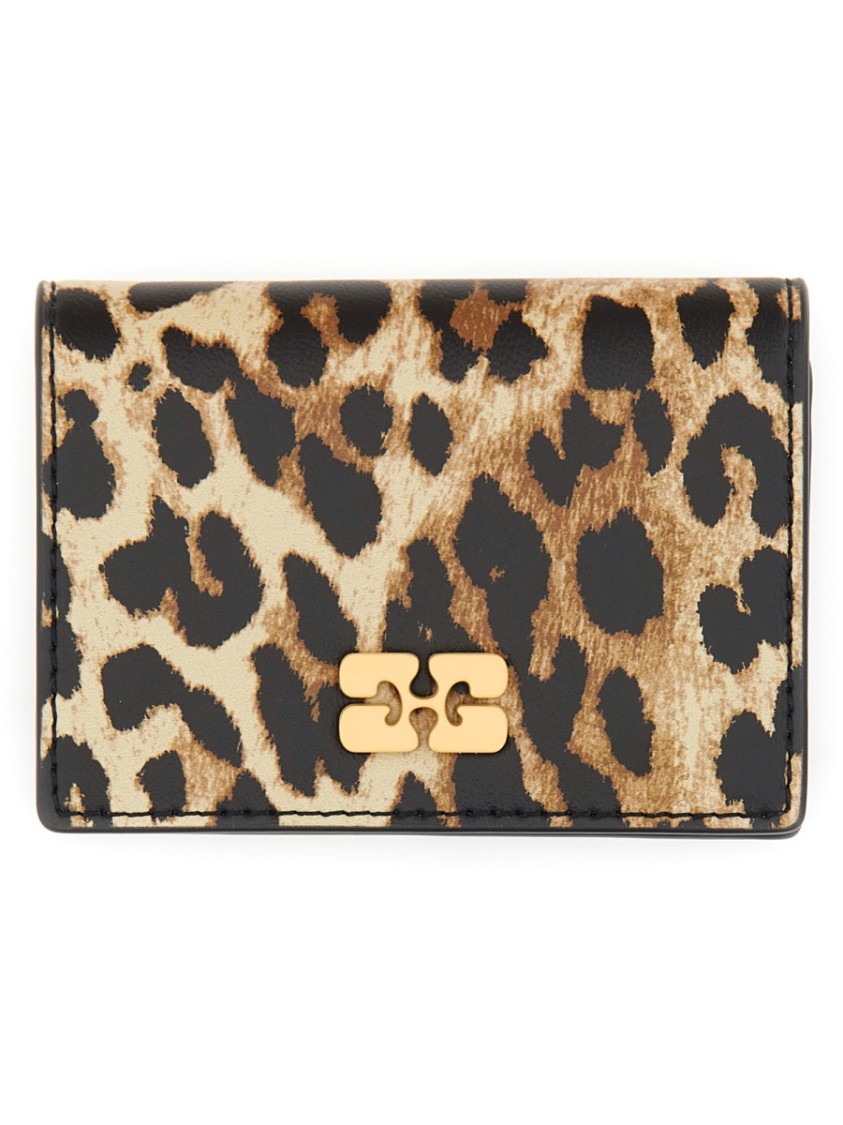 Ganni Bou Card Holder With Animal Motif