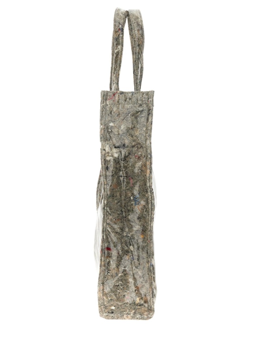 Uma Wang Textured Tote Bag With Sturdy Handles In Grey