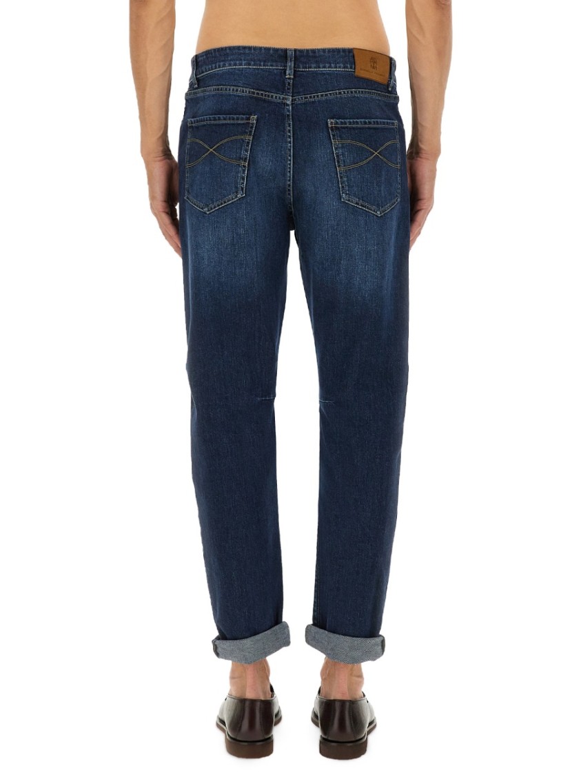 Brunello Cucinelli Relaxed-fit Jeans With Rolled Cuffs In Black