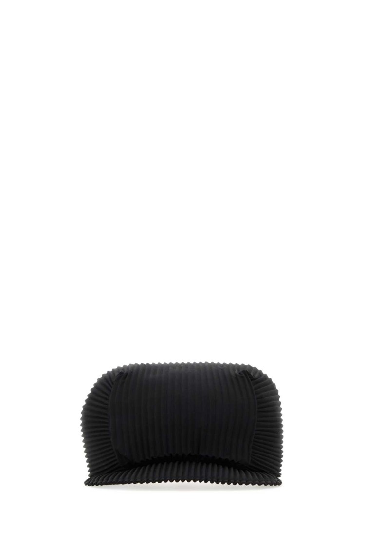 Issey Miyake Homme Plissé  Black Polyester Baseball Cap In Black