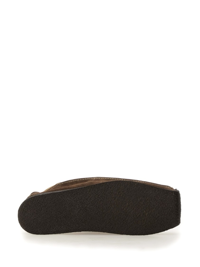 Woburn Walk Brown Suede Loafers With Leather Trim In Brown