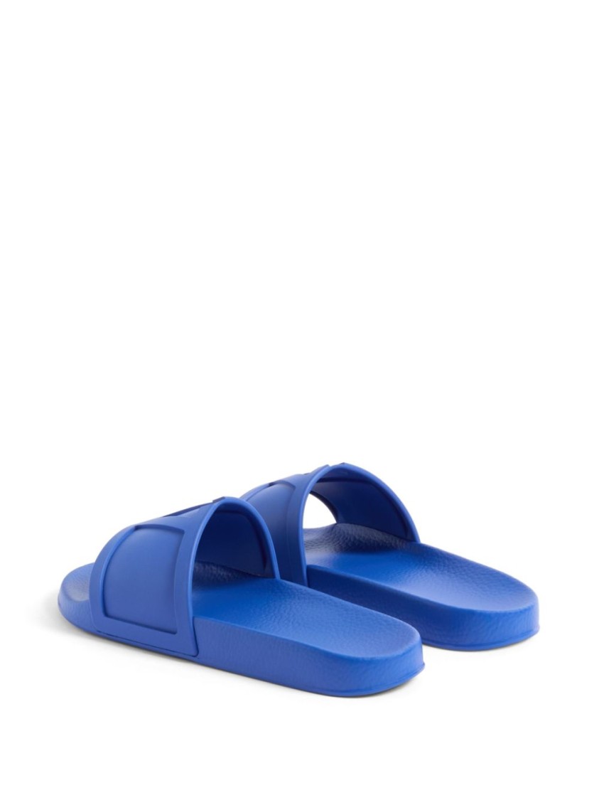 Shop Valentino Blue Bold Logo Sandals