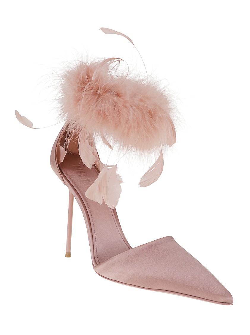 Shop Paris Texas Pointed Toe Satin Pumps In Pink