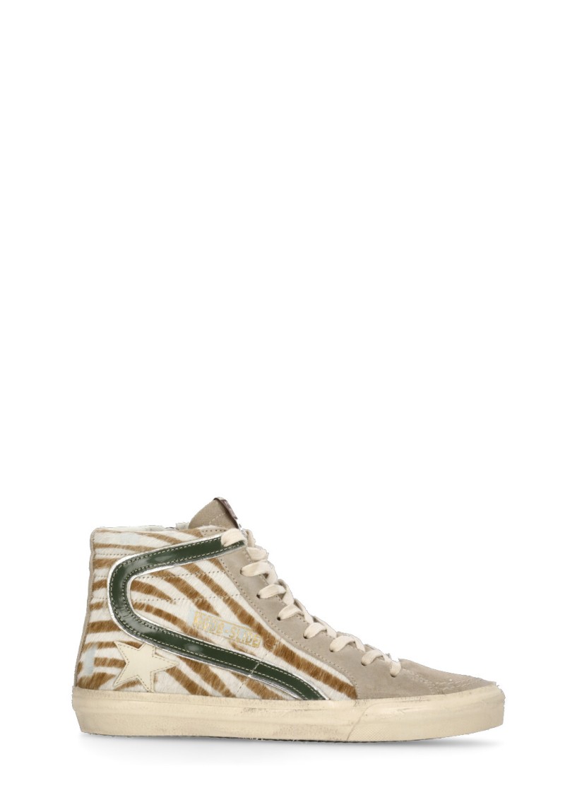 Golden Goose Slide Classic Sneakers In Neutral