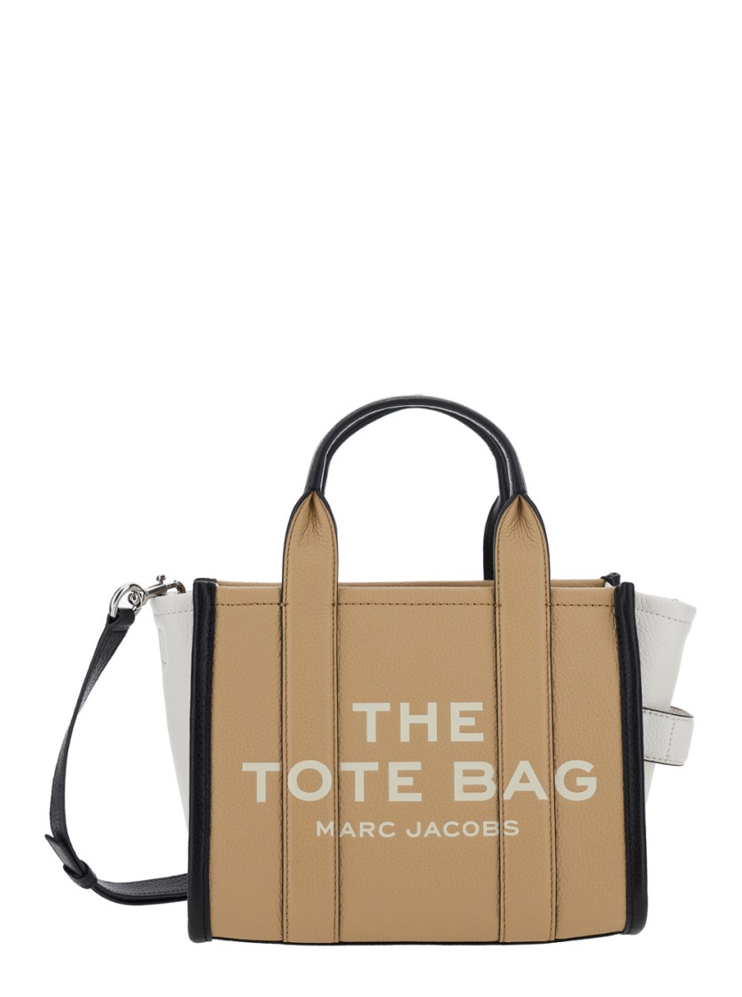 Marc Jacobs Beige The Color Block Small Tote In Neutral