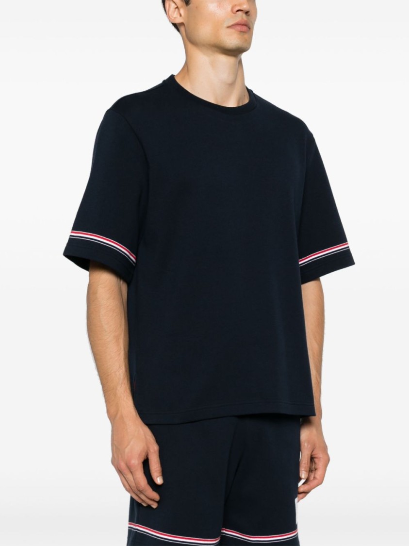 Thom Browne Polo Shirt With Lapel Short Sleeve In Black