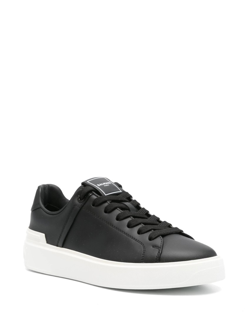 Balmain B-court Sneakers In Black