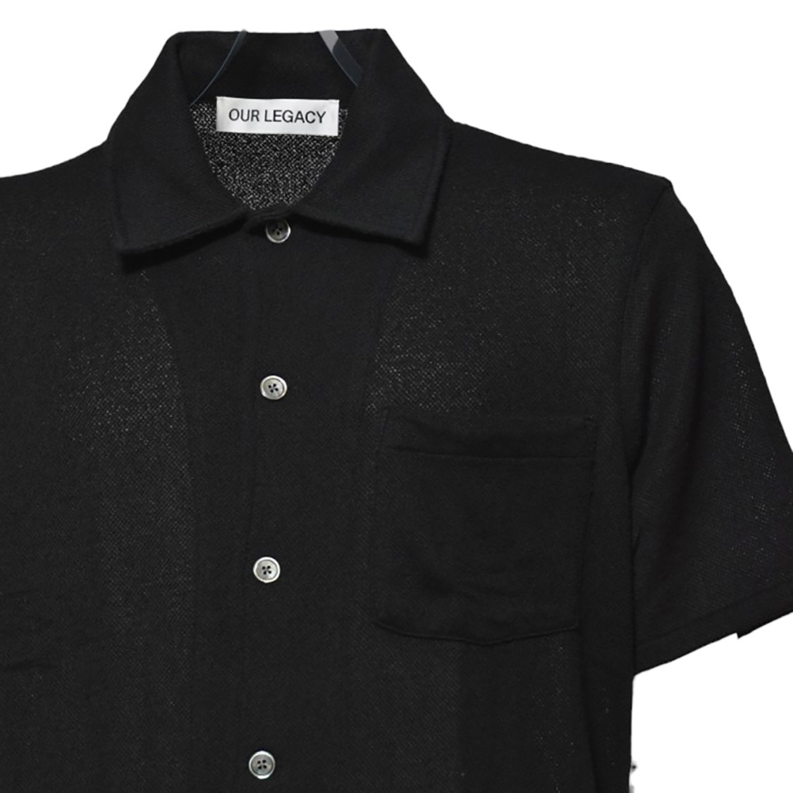 Our Legacy Black Boucle Box Shirt In Black