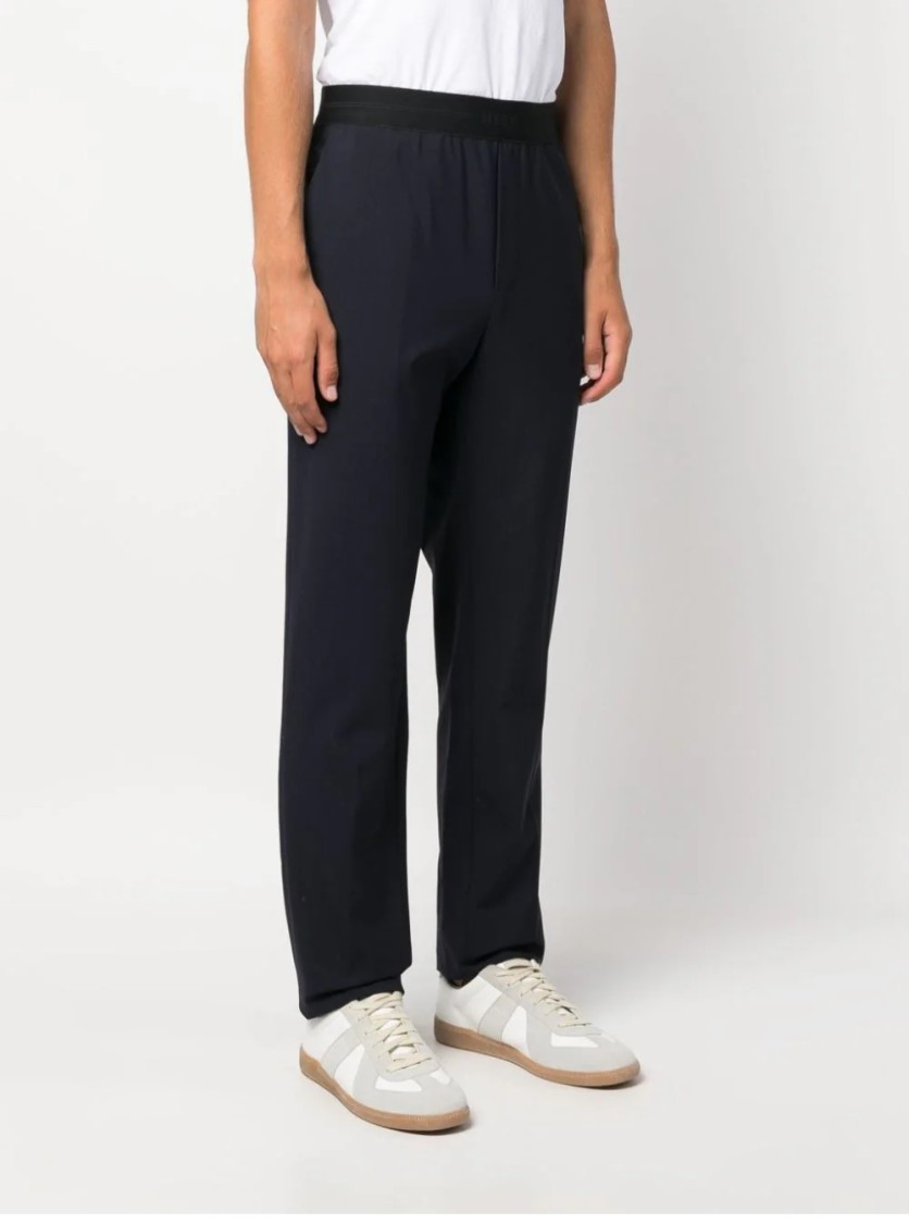 Msgm Tailored Black Trousers With Slim Fit In Black