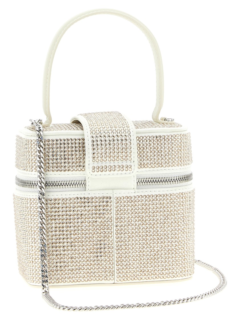 Self-portrait Satin Beauty Case In White